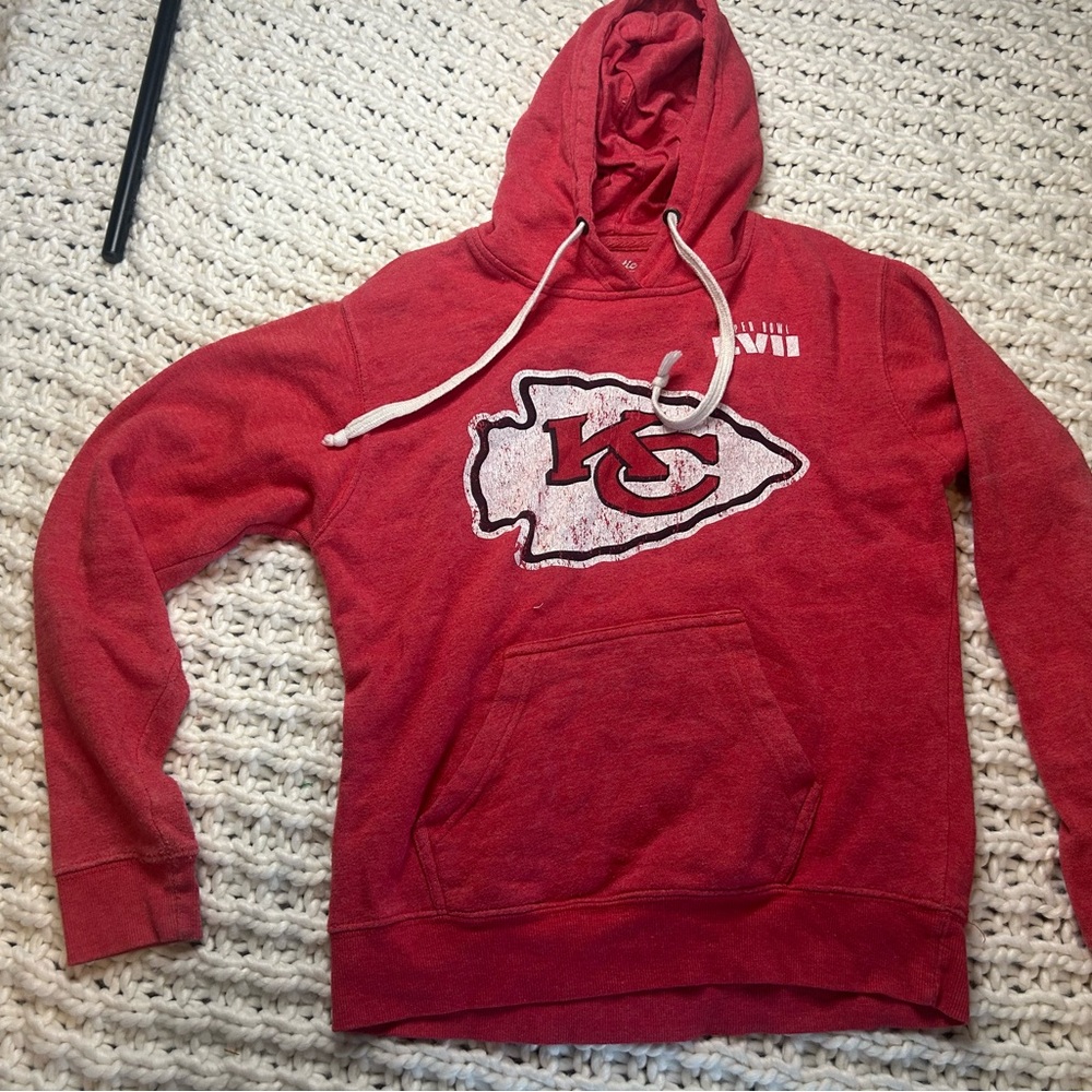Red Kansas City Chiefs Hoodie Kelce 87 med m